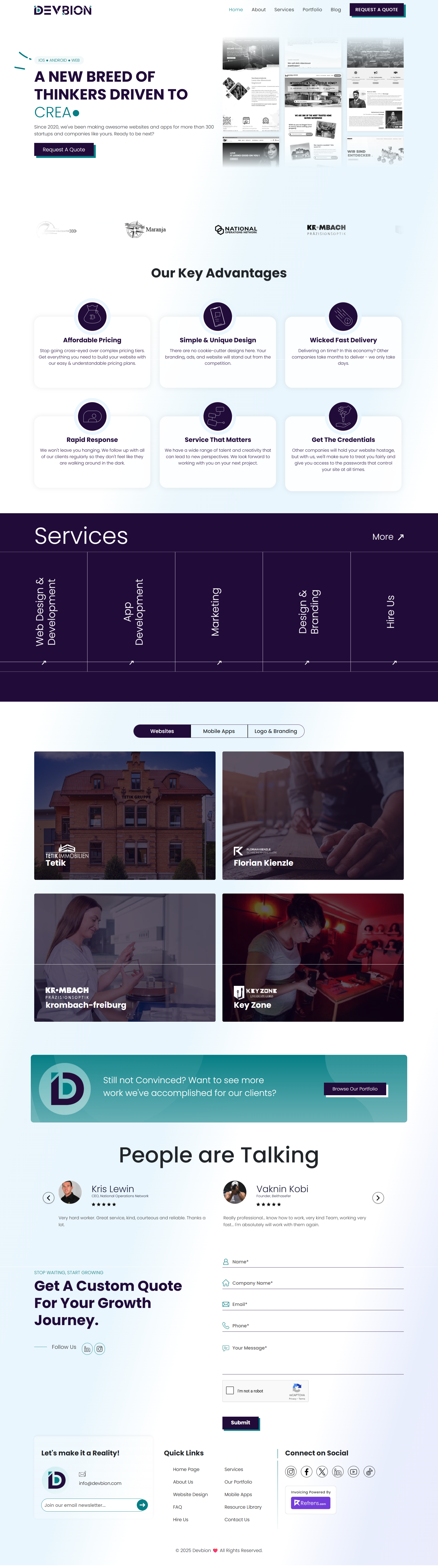 Devbion full page screenshot 1