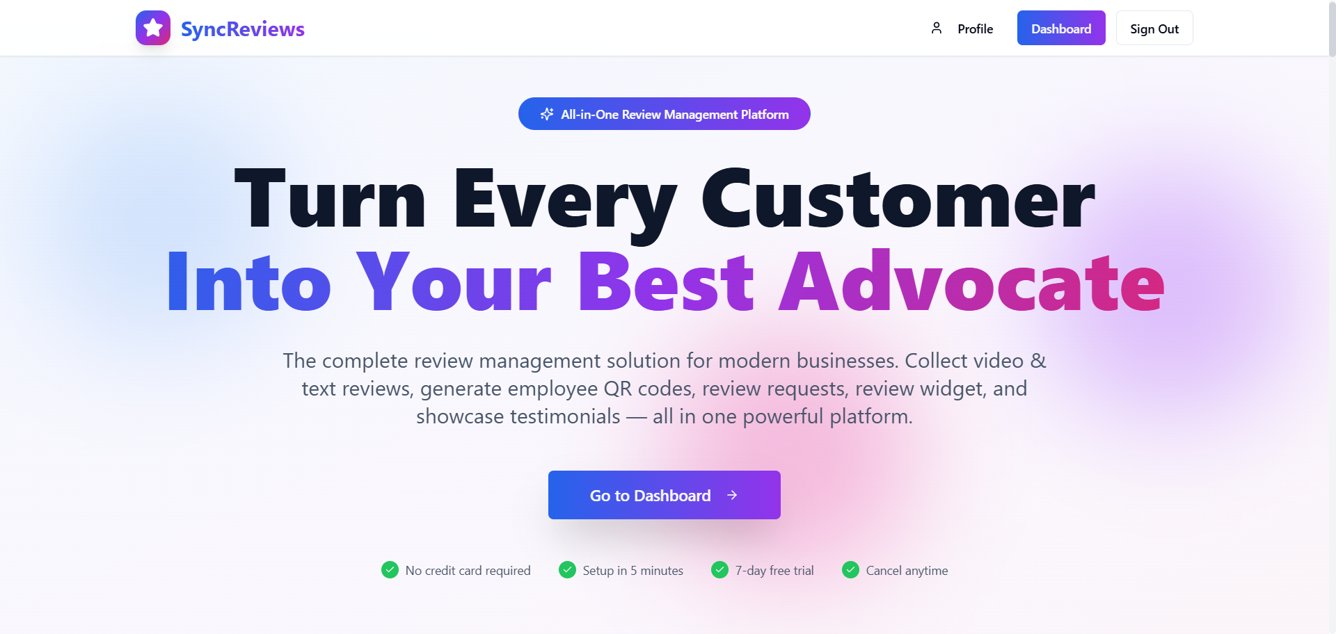 SyncReviews - A Review Gathering System screenshot 1 - Detailed view of project features