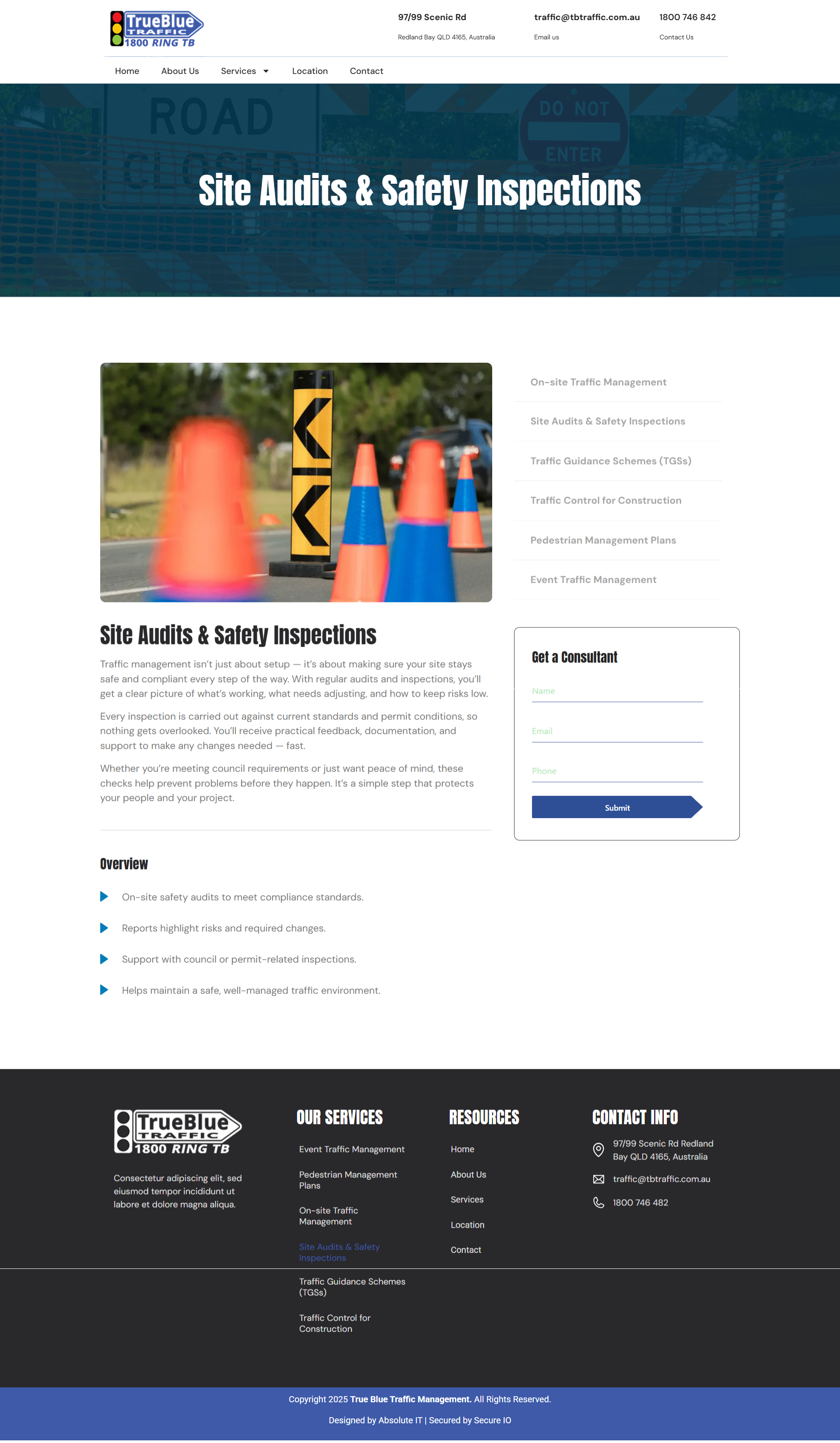 TrueBlue Traffic full page screenshot 2