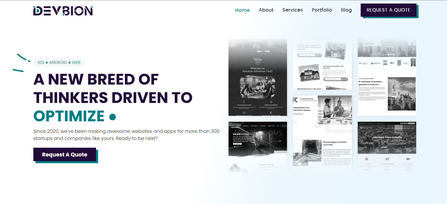 Devbion - Devbion – A Modern Headless CMS Agency Website. Redefining performance and flexibility with Next.js & WordPress