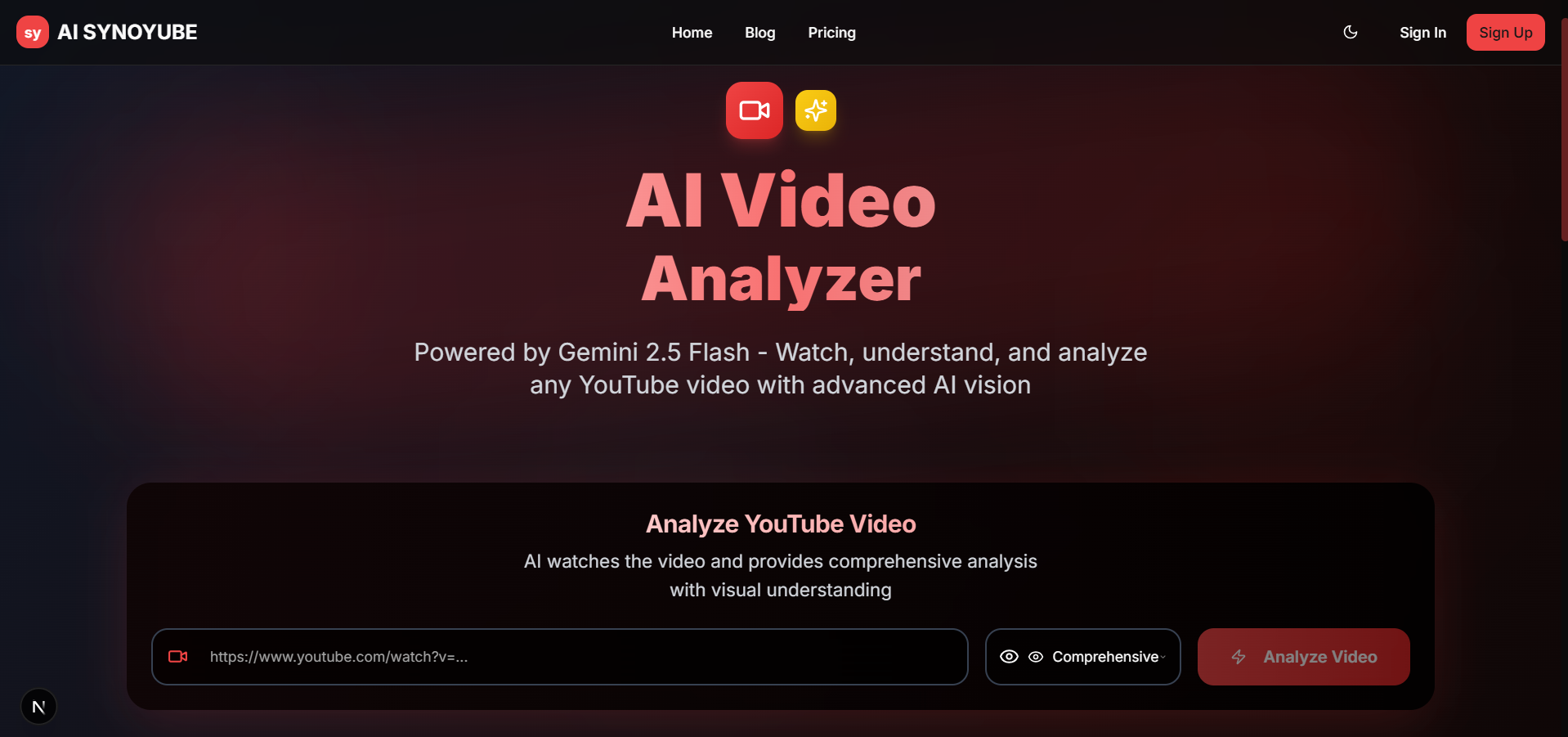 AI Synoyube - AISynoyube – An AI-Powered YouTube Summarizer & Analyzer. Transforming video understanding with intelligent summaries, insights, and chatbot interactions — built with Next.js & Supabase.